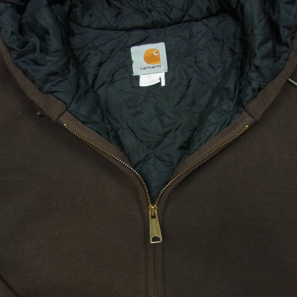 Carhartt カーハート キルトライニング スウェット パーカー ダークブラウン系 サイズ表記なし【中古】