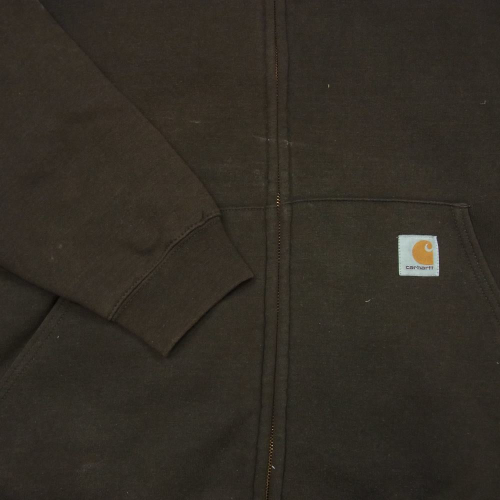Carhartt カーハート キルトライニング スウェット パーカー ダークブラウン系 サイズ表記なし【中古】