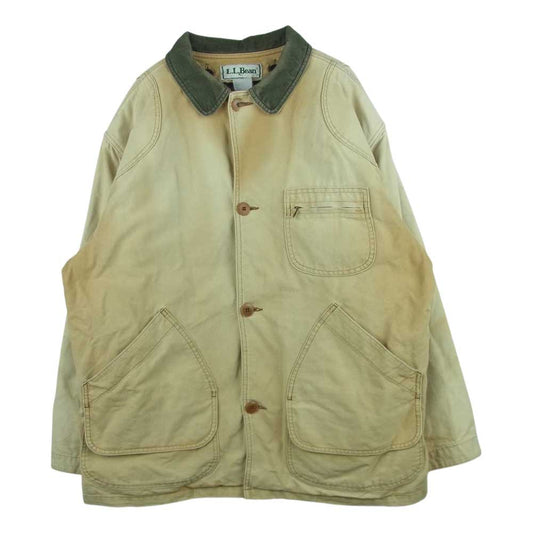 L.L.Bean エルエルビーン ヴィンテージ 90s プリマロフトライナー付 ダック ハンティング カバーオール ジャケット ベージュ系 L【中古】