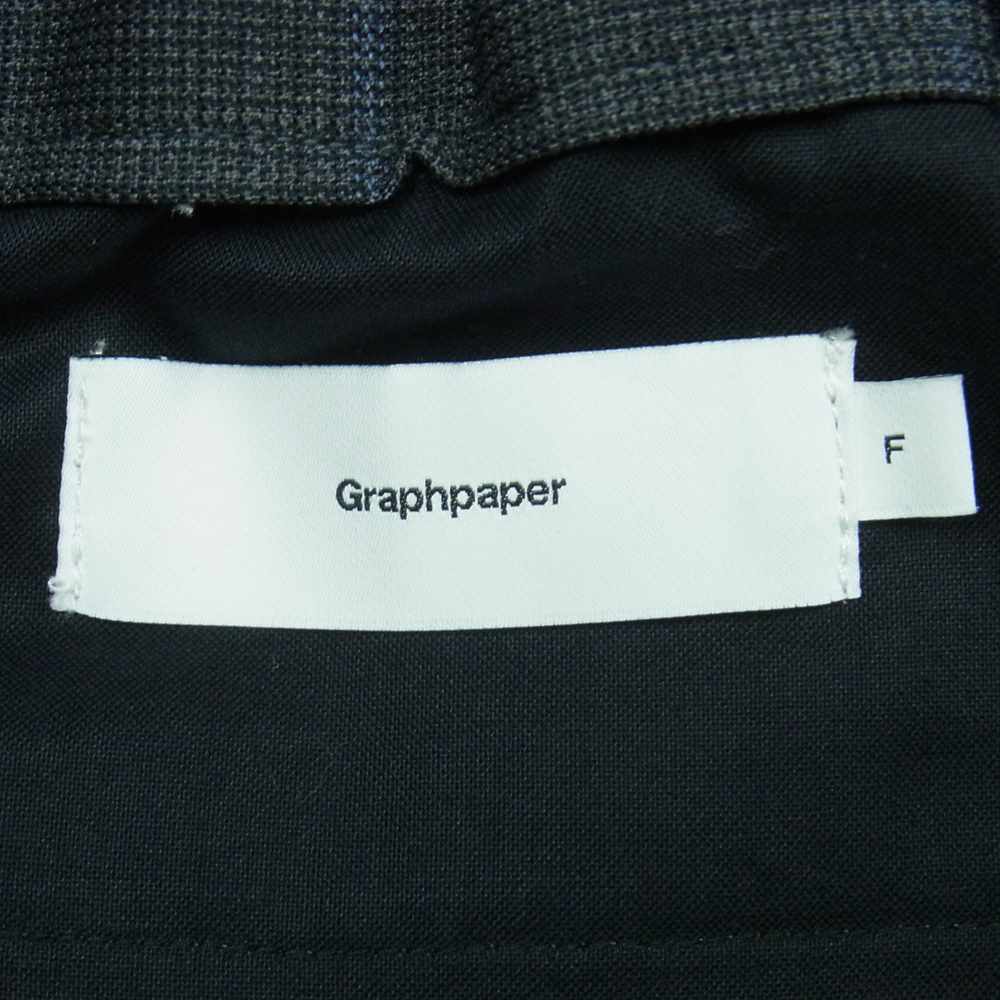 GRAPHPAPER グラフペーパー GM193-40099 REDA CHECK COOK PANTS チェック コック シェフ パンツ ダークグレー系【中古】