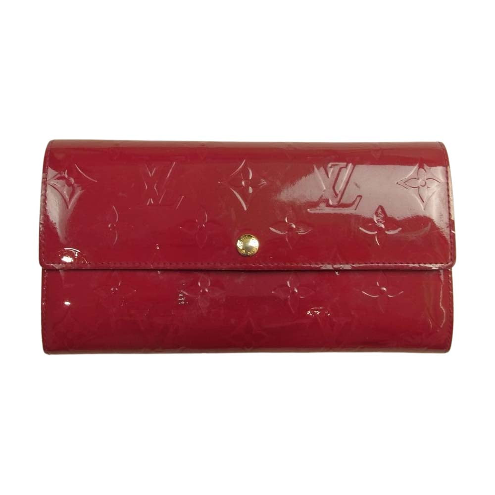 LOUIS VUITTON ルイ・ヴィトン M93530 ヴェルニ ポルトフォイユ サラ イニシャル入り レッド系【中古】