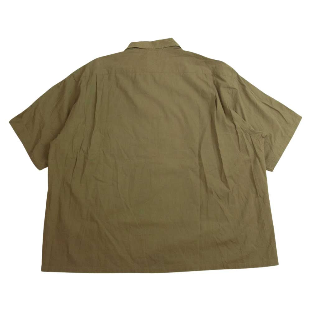スティーブンアラン 8116-149-0308 C/L/RM ZIP SHORT SLEEVE SHIRT ジップ 半袖 シャツ カーキ系 XL【中古】