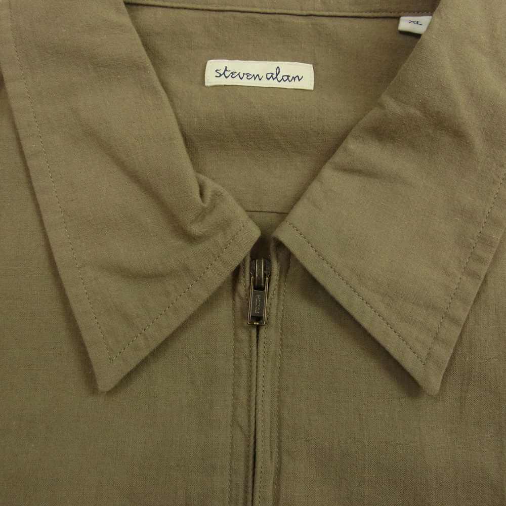 スティーブンアラン 8116-149-0308 C/L/RM ZIP SHORT SLEEVE SHIRT ジップ 半袖 シャツ カーキ系 XL【中古】
