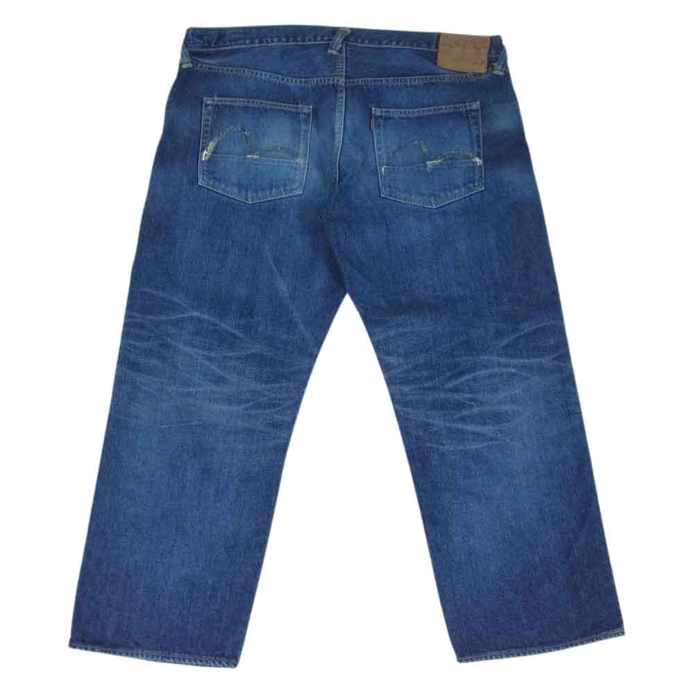 EVISU エヴィス カモメ ペンキ デニム パンツ インディゴブルー系 42【中古】