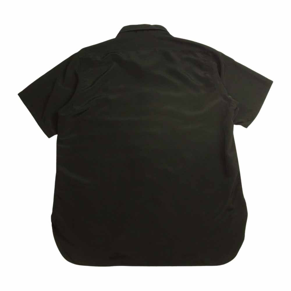 Needles ニードルス KP180 S/S WORK SHIRT Poly Cloth パピヨン刺繍 半袖 ワークシャツ ブラック系 XL【中古】