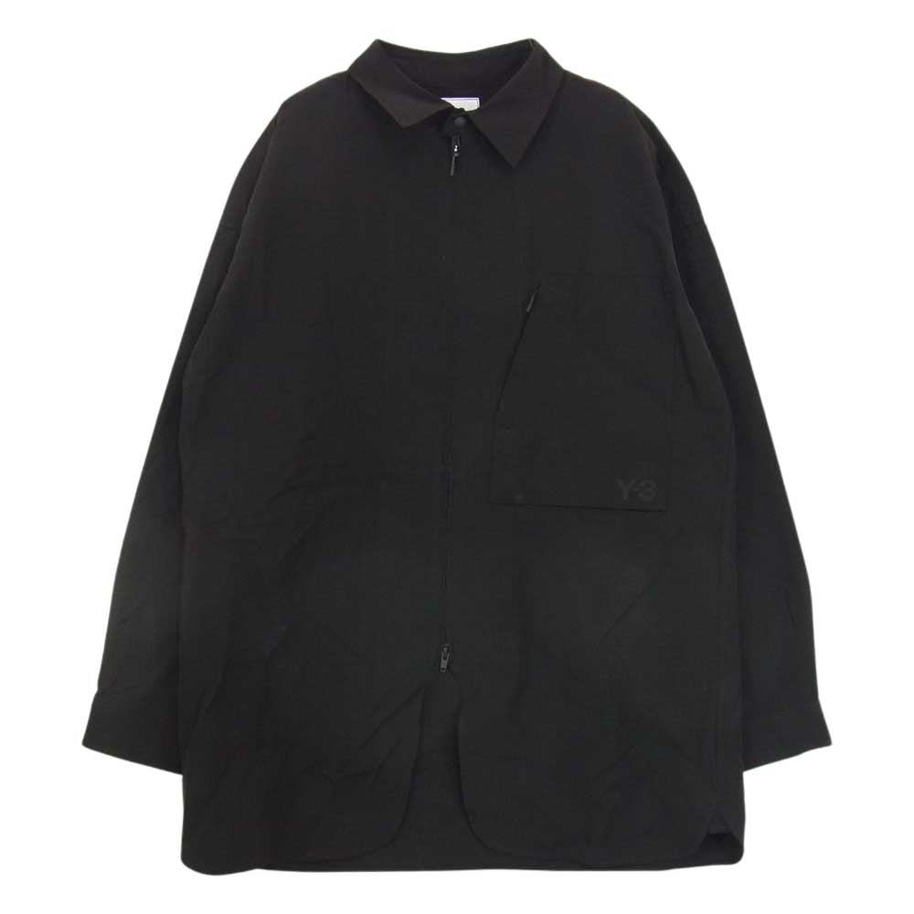 Yohji Yamamoto ヨウジヤマモト Y-3 GV4224 A2E001 CLASSIC LIGHT RIPSTOP OVERSHIRT ワイスリー クラシック ライト リップストップ オーバーシャツ ブラック系 L/G【中古】