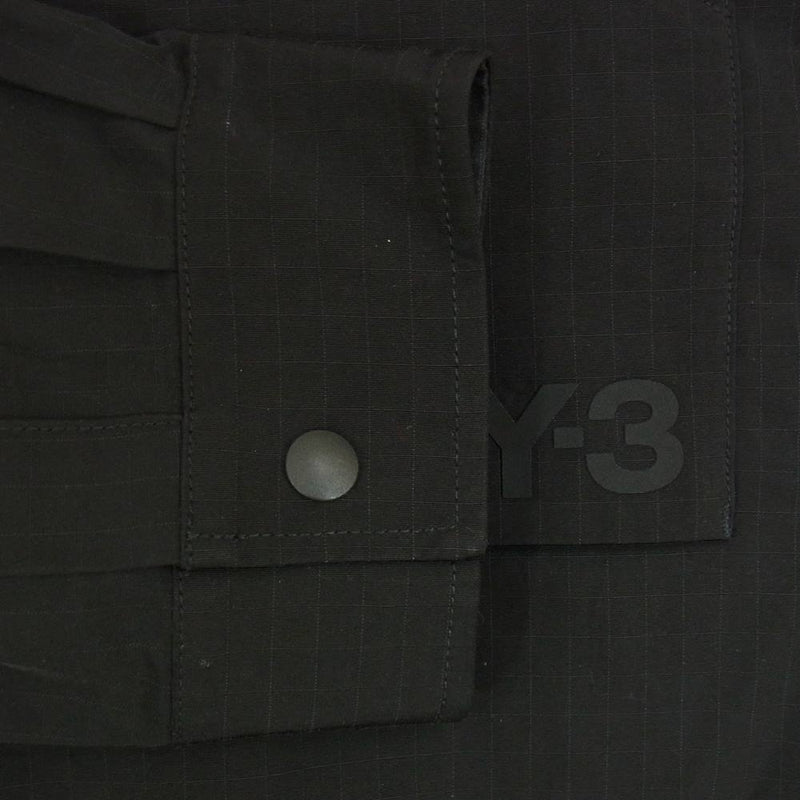 Yohji Yamamoto ヨウジヤマモト Y-3 GV4224 A2E001 CLASSIC LIGHT RIPSTOP OVERSHIRT ワイスリー クラシック ライト リップストップ オーバーシャツ ブラック系 L/G【中古】