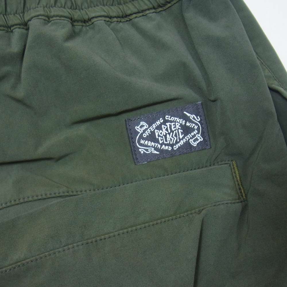 PORTER CLASSIC ポータークラシック SUPER NYLON STRETCH PANTS OLIVE スーパーナイロン ストレッチ カーゴパンツ オリーブ系 4【中古】