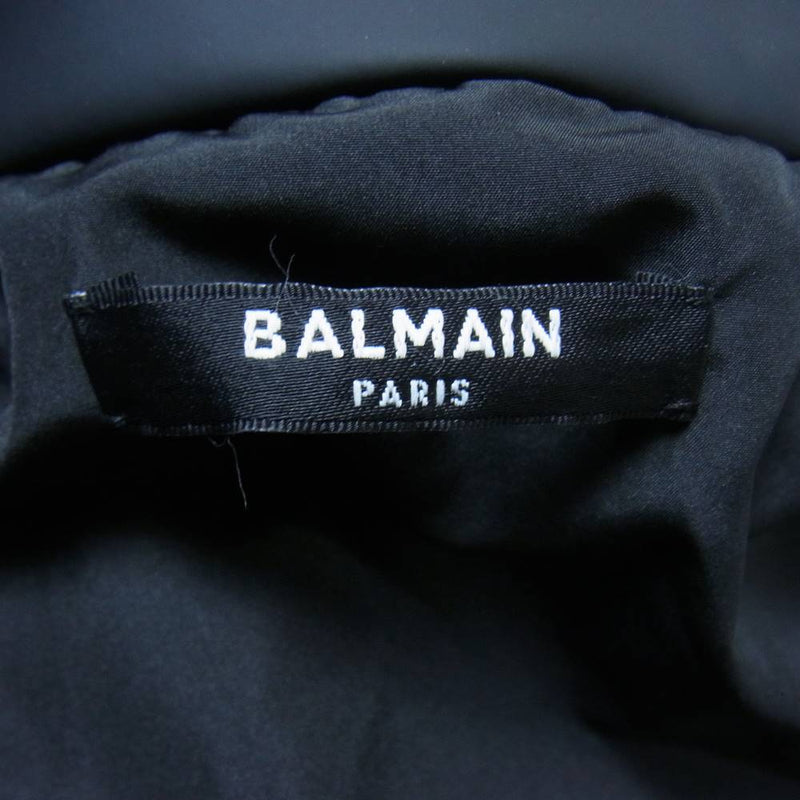 BALMAIN バルマン TG095XC03 GIACCA BIKER バックロゴ ジャッカ バイカー ライダース ブラック系 48【中古】