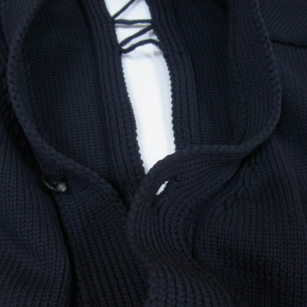 COMME des GARCONS HOMME PLUS コムデギャルソンオムプリュス PI-N014 AD2021 アシンメトリー ニット ベスト ブラック系 L【美品】【中古】