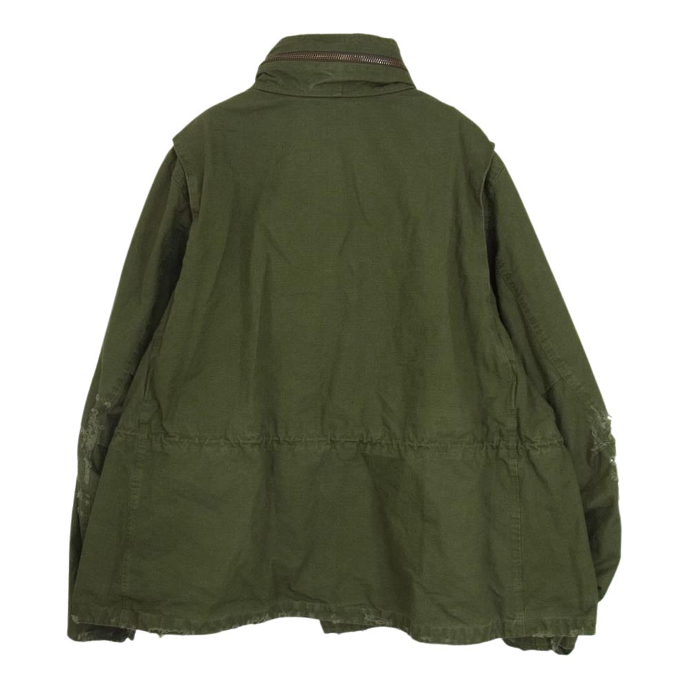 BALENCIAGA バレンシアガ 704498 Military Parka ミリタリー カーキ系 1【極上美品】【中古】