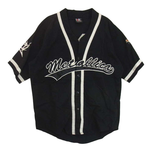 ヴィンテージ 90s USA製 Metallica メタリカ ベースボール シャツ ブラック系 M【中古】