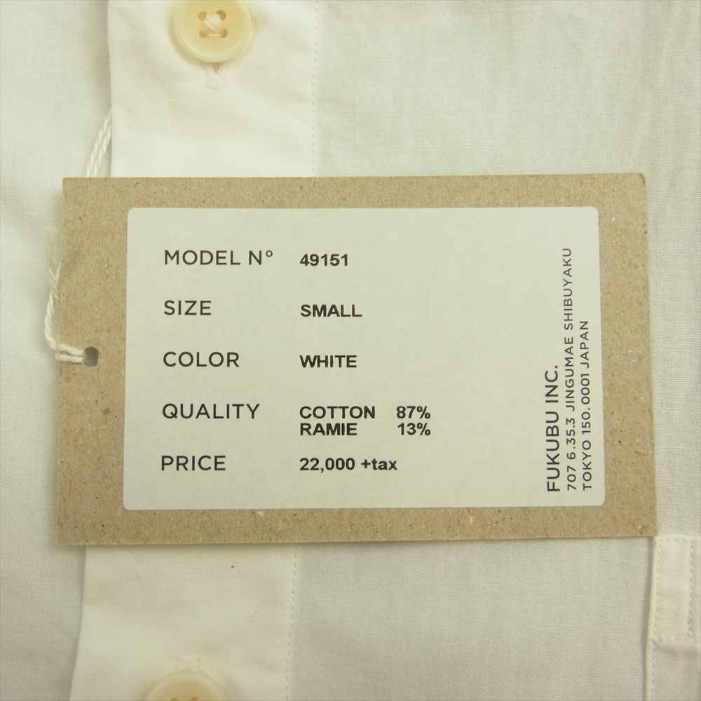 YAECA ヤエカ 49151 WRITE BUTTON SHIRT ラミー混コットン ボタンシャツ ホワイト系 S【中古】
