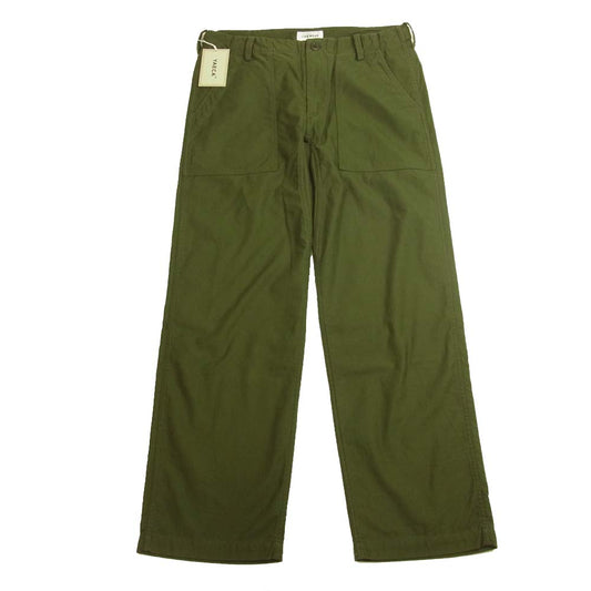 YAECA ヤエカ 20603 LIKE WEAR BAKER PANTS SATIN サテン ベイカー パンツ カーキ系 SMALL-REGULAR【美品】【中古】