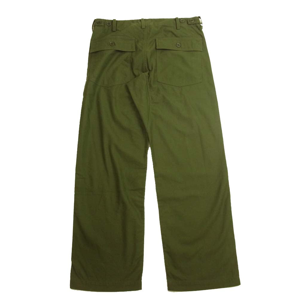 YAECA ヤエカ 20603 LIKE WEAR BAKER PANTS SATIN サテン ベイカー パンツ カーキ系 SMALL-REGULAR【美品】【中古】