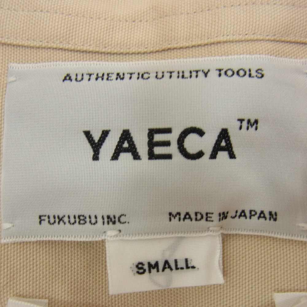 YAECA ヤエカ 19143 WRITE COMFORT SHIRT EXTRA WIDE エクストラワイド コンフォート スナップボタン シャツ ベージュ系 S【中古】