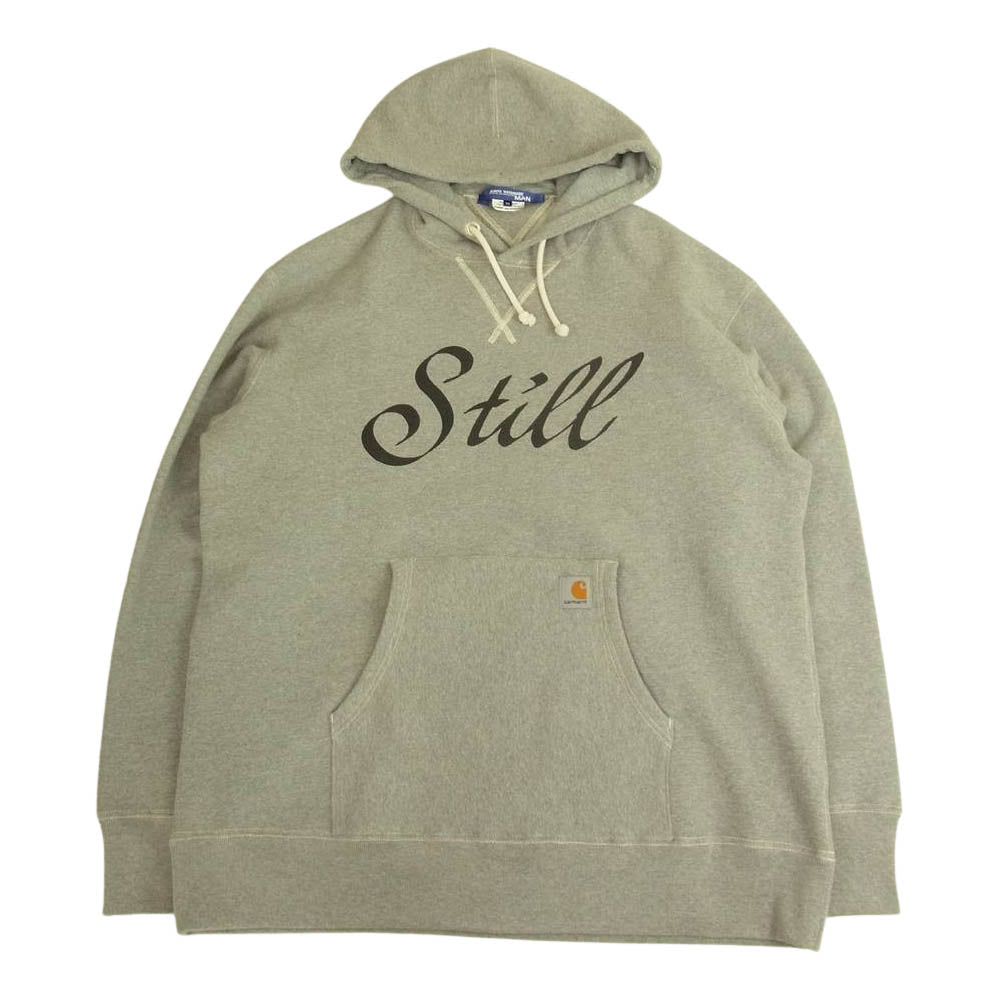 JUNYA WATANABE COMME des GARCONS MAN ジュンヤワタナベコムデギャルソンマン カーハート Carhartt AD2021 WH-T101 綿ストレッチ裏毛 製品プリント プルオーバー パーカー グレー系 M【美品】【中古】