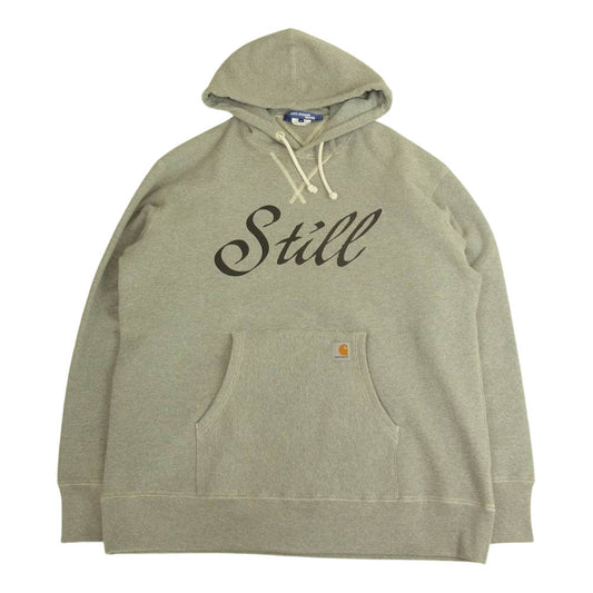 JUNYA WATANABE COMME des GARCONS MAN ジュンヤワタナベコムデギャルソンマン カーハート Carhartt AD2021 WH-T101 綿ストレッチ裏毛 製品プリント プルオーバー パーカー グレー系 M【美品】【中古】