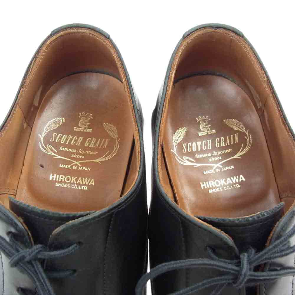 SCOTCH GRAIN スコッチグレイン 3536 アシュランス パンチドキャップトゥ ビジネスシューズ ブラック系 25【中古】