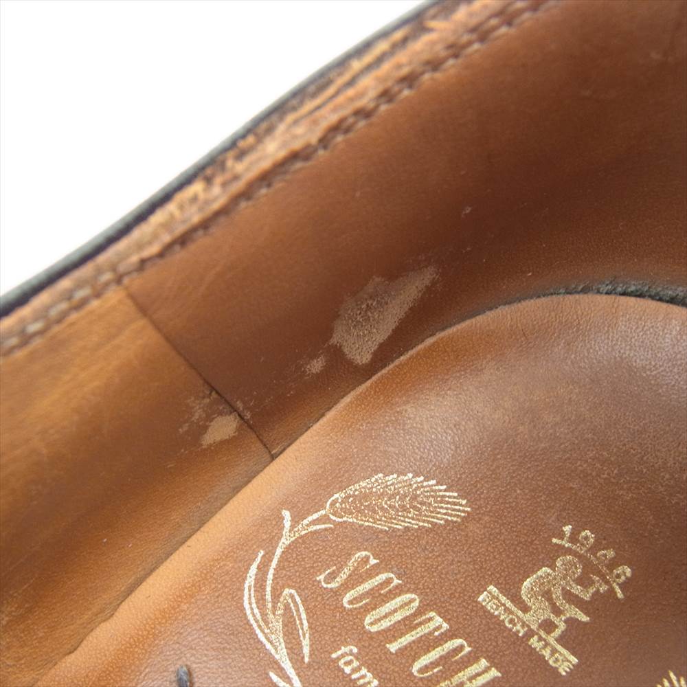 SCOTCH GRAIN スコッチグレイン 3536 アシュランス パンチドキャップトゥ ビジネスシューズ ブラック系 25【中古】