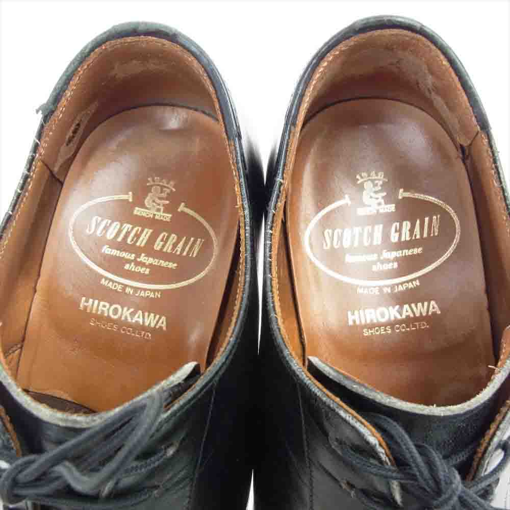 SCOTCH GRAIN スコッチグレイン T 0104  外羽根 プレーントゥ ビジネスシューズ レザー ブラック系 25【中古】