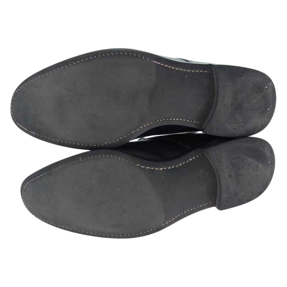 SCOTCH GRAIN スコッチグレイン T 0104  外羽根 プレーントゥ ビジネスシューズ レザー ブラック系 25【中古】