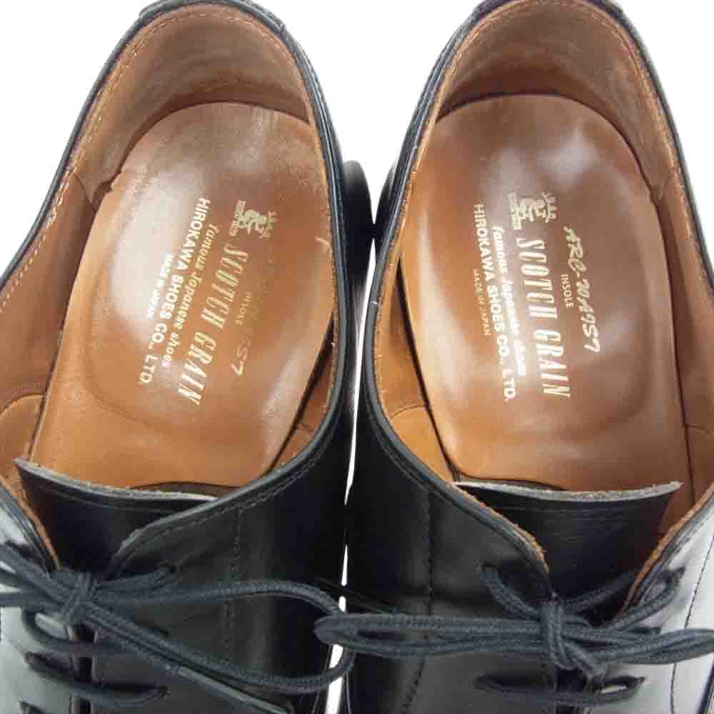 SCOTCH GRAIN スコッチグレイン 916 オデッサ ストレートチップ レザー ビジネスシューズ ブラック系 25【中古】