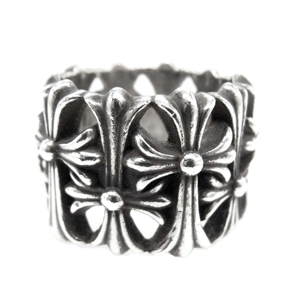 CHROME HEARTS クロムハーツ（原本有） CEMETERY セメタリー クロス リング シルバー系【中古】