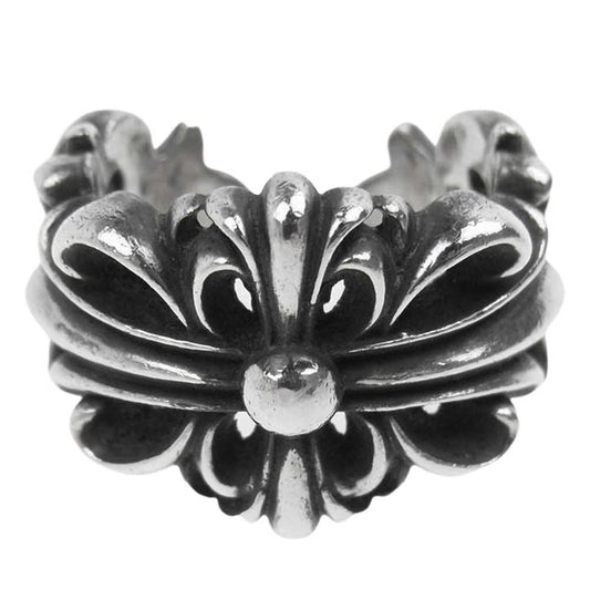 CHROME HEARTS クロムハーツ（原本有） DBL FLRL CRS ダブルフローラル クロス リング シルバー系【中古】