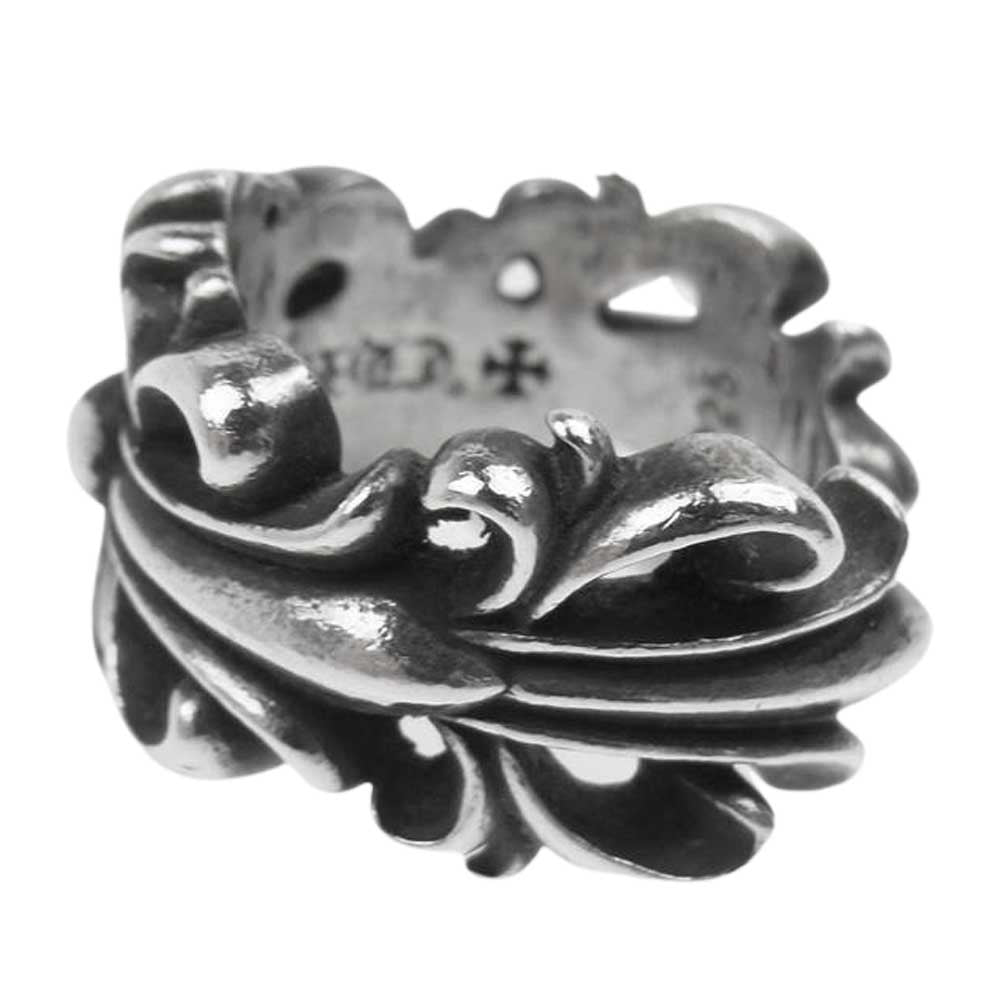 CHROME HEARTS クロムハーツ（原本有） DBL FLRL CRS ダブルフローラル クロス リング シルバー系【中古】