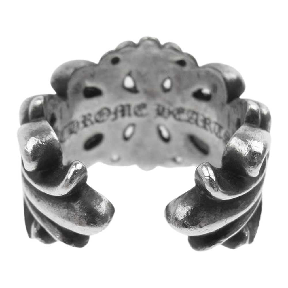 CHROME HEARTS クロムハーツ（原本有） DBL FLRL CRS ダブルフローラル クロス リング シルバー系【中古】