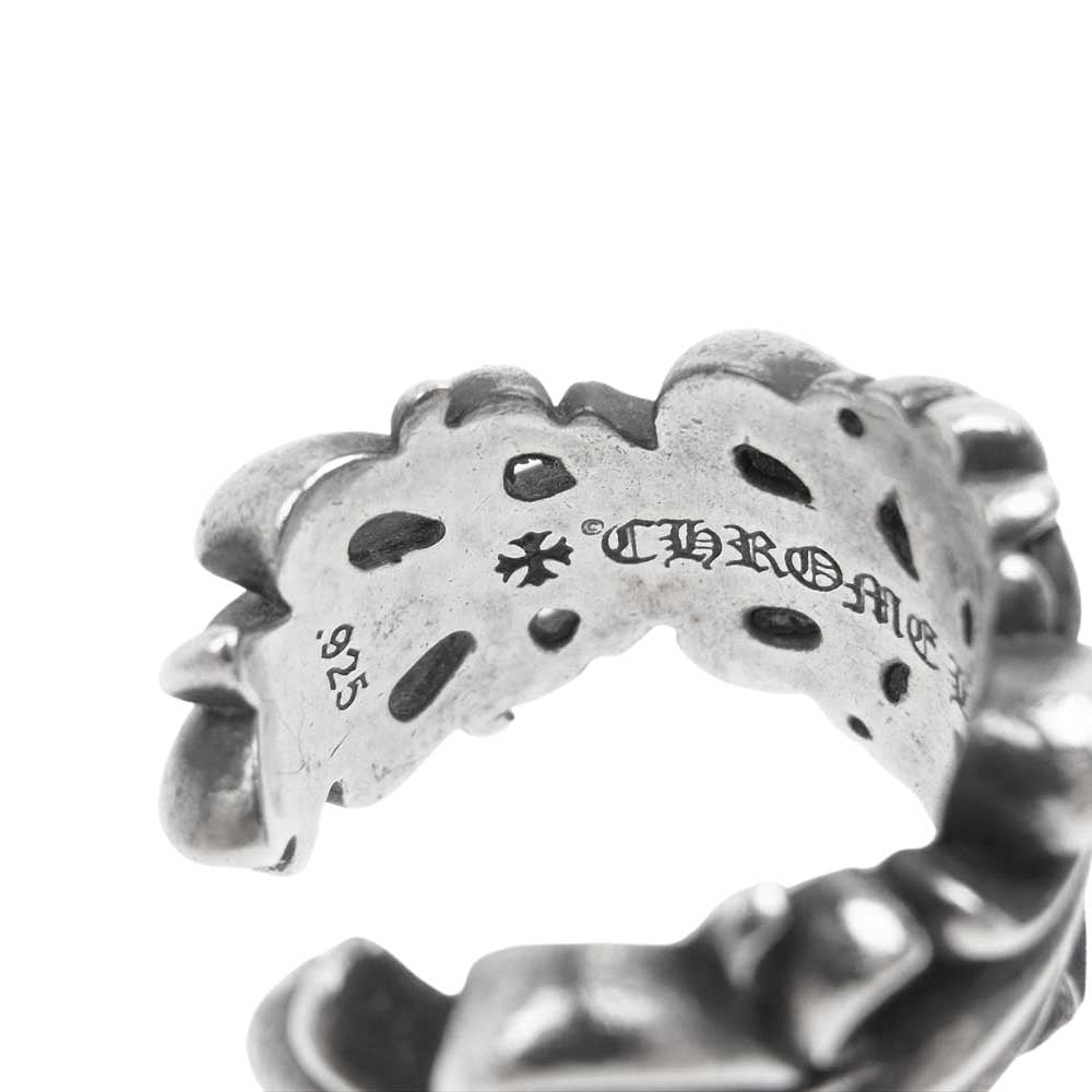CHROME HEARTS クロムハーツ（原本有） DBL FLRL CRS ダブルフローラル クロス リング シルバー系【中古】