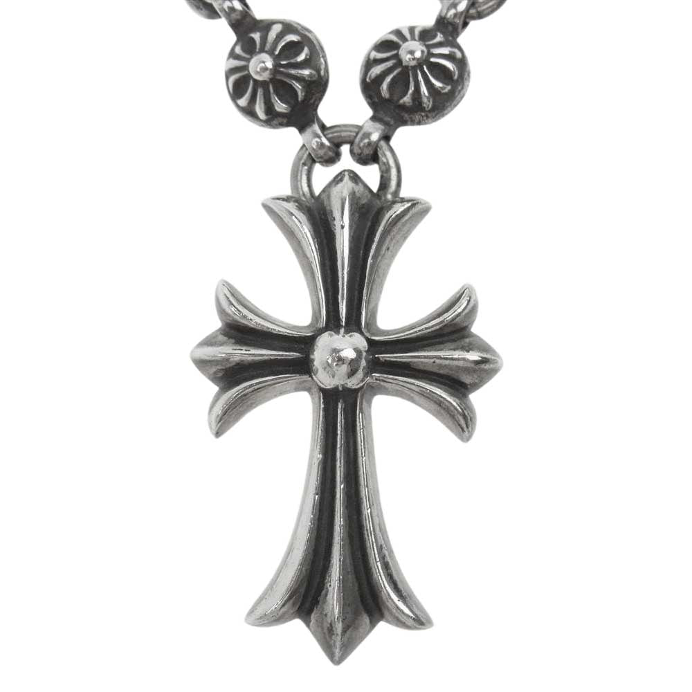 CHROME HEARTS クロムハーツ（原本有） 1B 20 SML CH CRS スモールCHクロス クロスボールネックレス 20インチ シルバー系【中古】