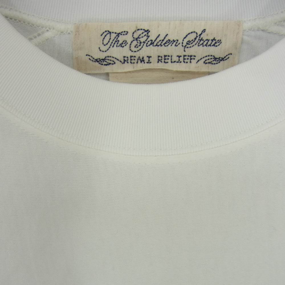 REMI RELIEF レミレリーフ ドローコード ポケット 半袖 Tシャツ ホワイト系 L【中古】