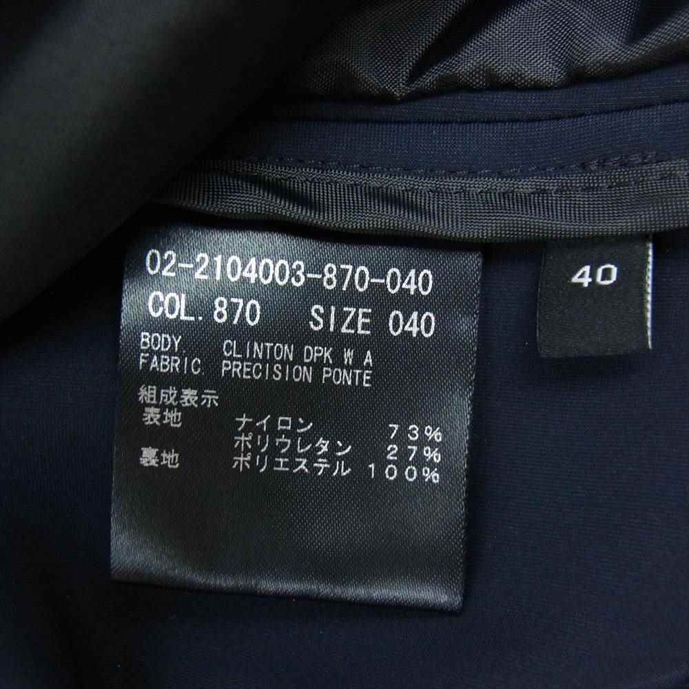 theory セオリー ストレッチ 2B テーラード スラックス パンツ スーツ セットアップ ネイビー ネイビー系 トップス40 ボトムス32【中古】