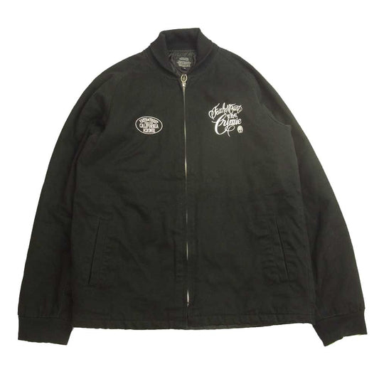 CRIMIE クライミー バックロゴ ジャケット 裏キルティング ブルゾン ブラック系 L【中古】