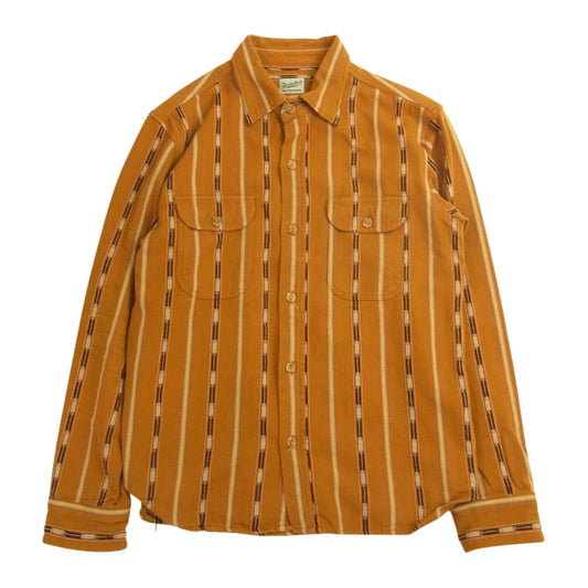 TENDERLOIN テンダーロイン T-GTM STAND SHT スタンドカラー ガテマラ グアテマラ 長袖シャツ ブラウン系 XS【中古】