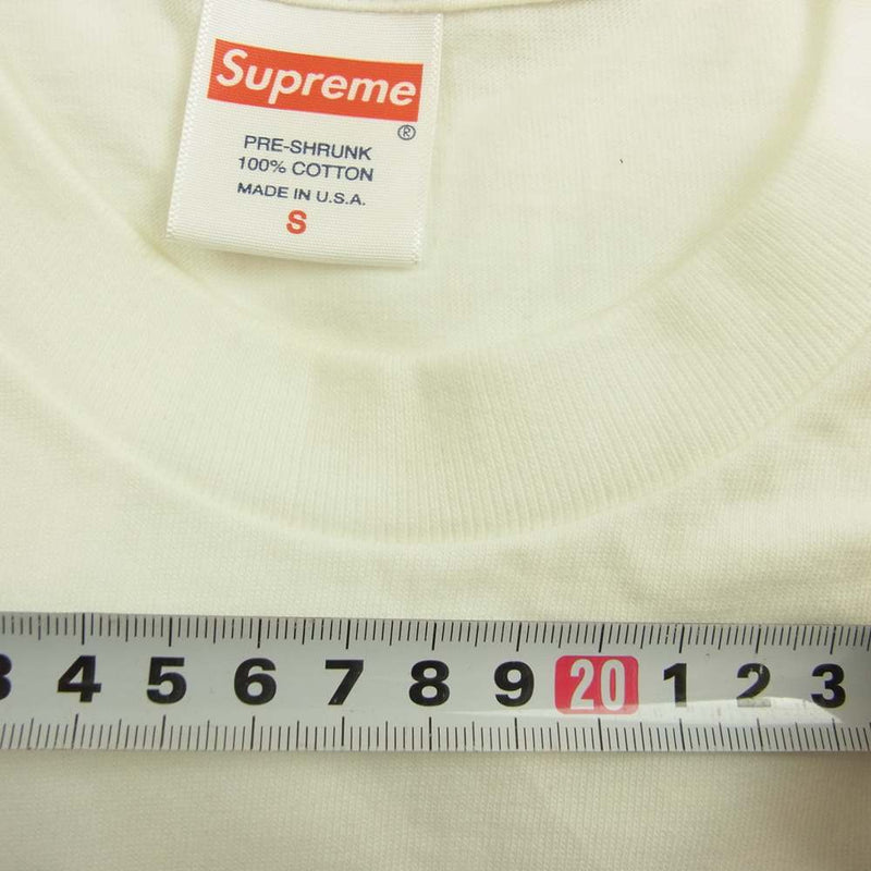 Supreme シュプリーム Cross Box Logo Tee クロス ボックス ロゴ 半袖 Tシャツ ホワイト系 S【美品】【中古】