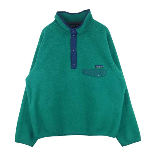 patagonia パタゴニア 25530 スナップT プルオーバー フリース ジャケット USA製 ビビッドブルーグリーン系 L【中古】