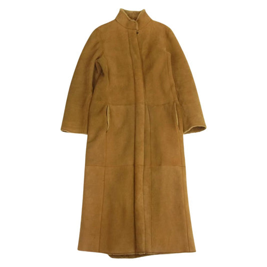 LOEWE ロエベ ムートン ロングコート ベージュ系 40【中古】