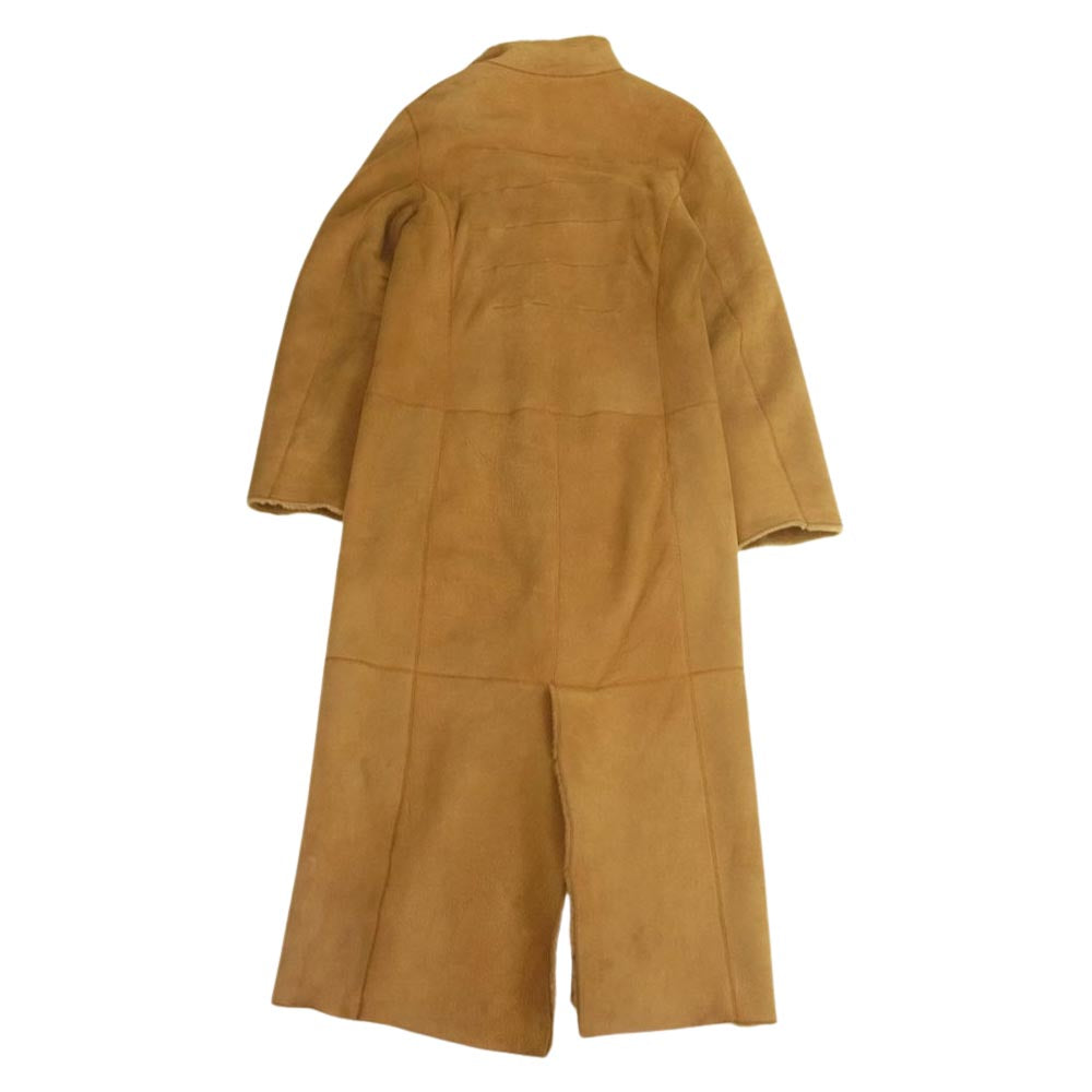 LOEWE ロエベ ムートン ロングコート ベージュ系 40【中古】
