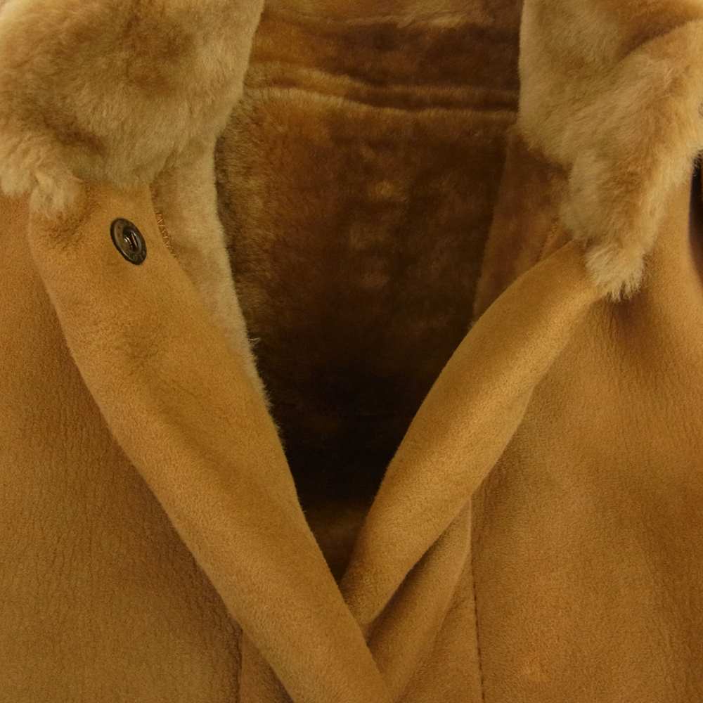 LOEWE ロエベ ムートン ロングコート ベージュ系 40【中古】