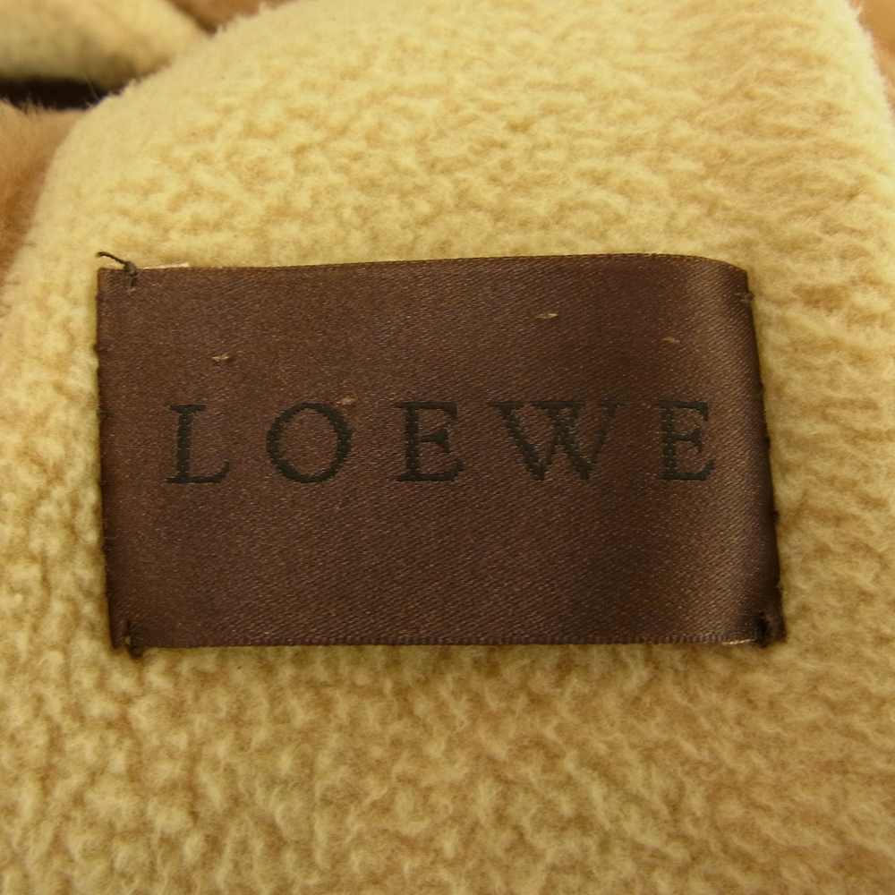 LOEWE ロエベ ムートン ロングコート ベージュ系 40【中古】