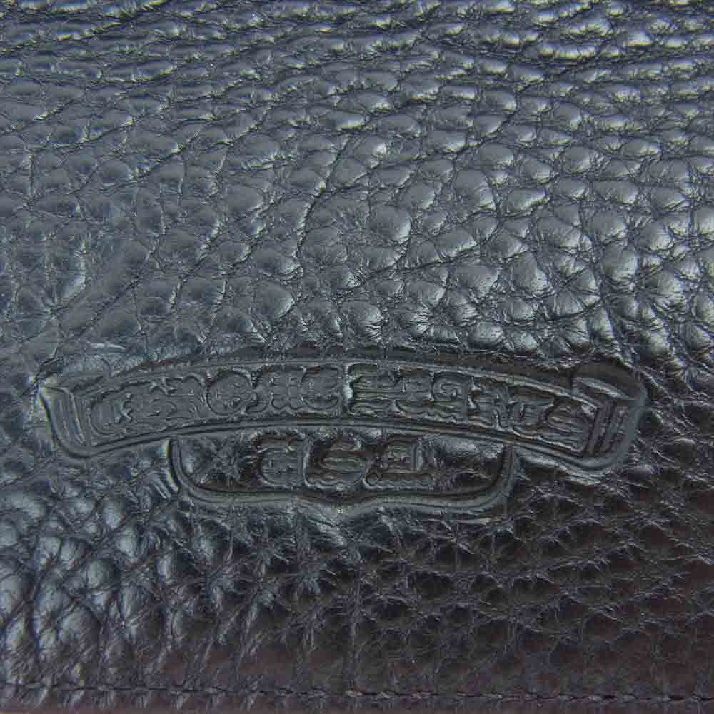 CHROME HEARTS クロムハーツ（原本有） クロスポール ボタン レザー キーケース  ブラック系【中古】