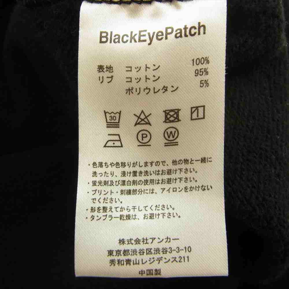 ブラックアイパッチ  BEPFW20TP23 HOT LABEL HOODIE ホット ラベル フーディー パーカー ブラック系 L【中古】