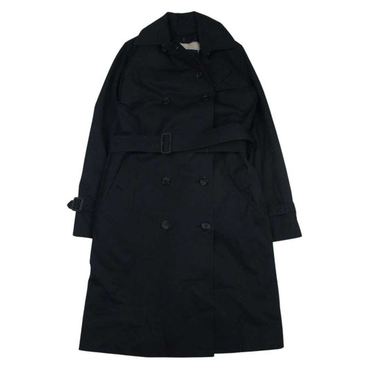 BURBERRY バーバリー FR018-711-09 ライナー付き 裏地 ノバチェック ベルト付き トレンチコート ブラック系 36【中古】