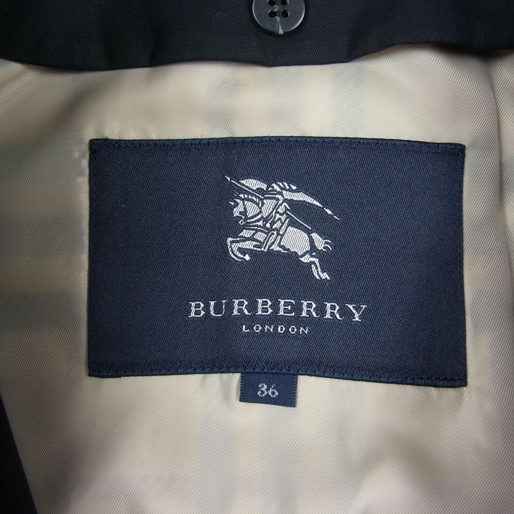 BURBERRY バーバリー FR018-711-09 ライナー付き 裏地 ノバチェック ベルト付き トレンチコート ブラック系 36【中古】