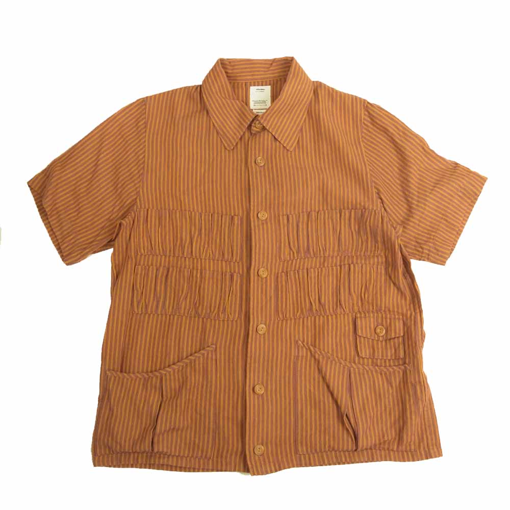 VISVIM ビズビム KETCHUM SHIRT S/S SANTOME (C/SI) ケッチャム 半袖シャツ オレンジ系 1【中古】