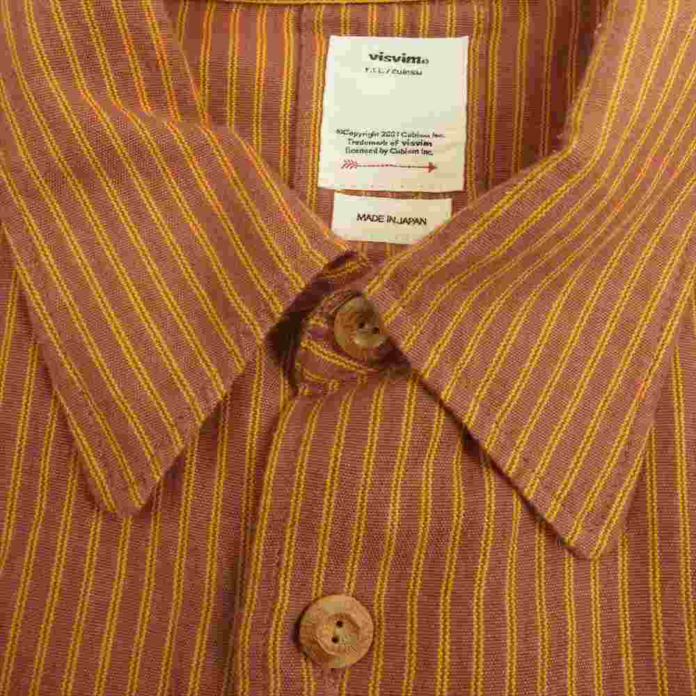 VISVIM ビズビム KETCHUM SHIRT S/S SANTOME (C/SI) ケッチャム 半袖シャツ オレンジ系 1【中古】