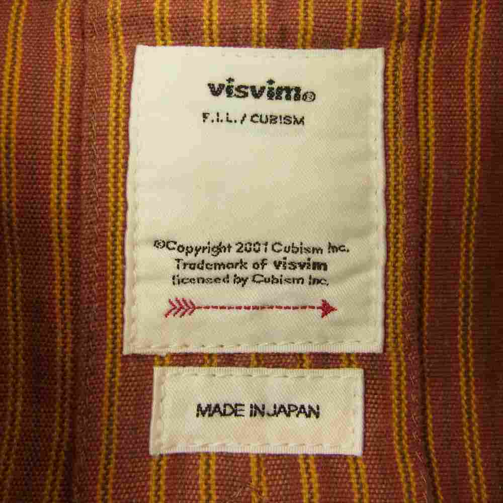 VISVIM ビズビム KETCHUM SHIRT S/S SANTOME (C/SI) ケッチャム 半袖シャツ オレンジ系 1【中古】